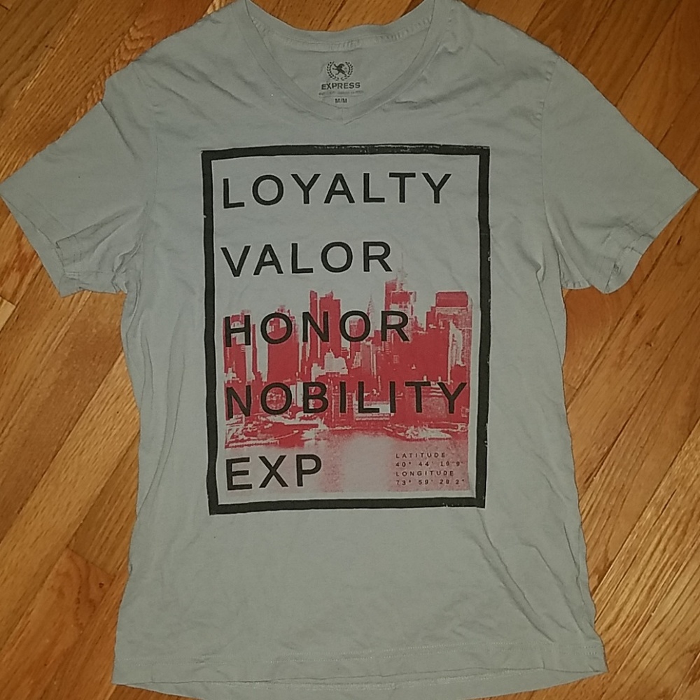 Express v neck graphic tee